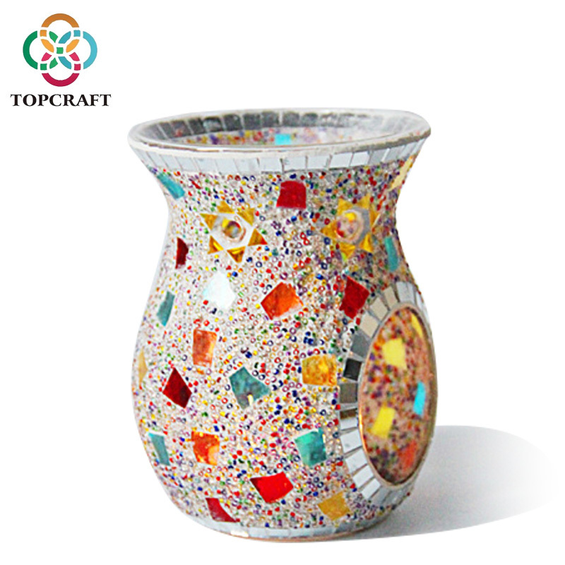 Ready to Ship Hot Mosaic Glass Essential Scent Aromatherapy Candle Burners for Essential Oil Burner Wax Warmer