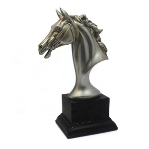 Resin Horse Head Sculpture Trophy