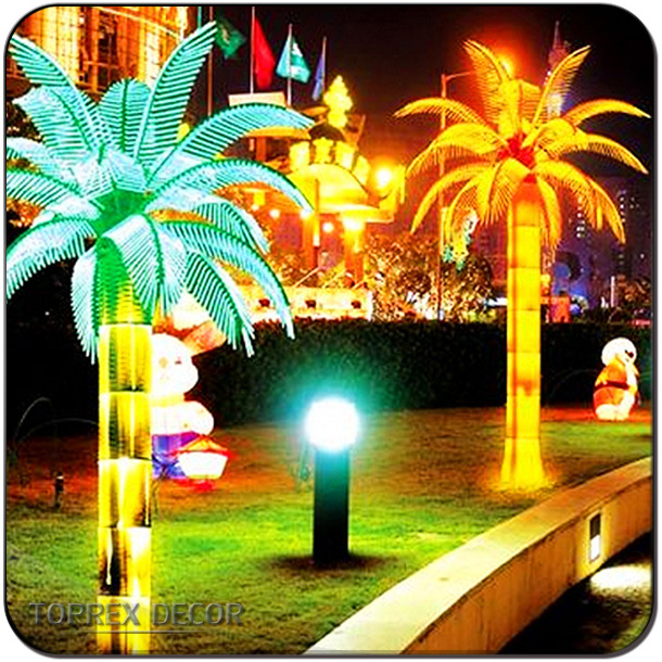 Outdoor led tree lights led lighted palm trees string lights