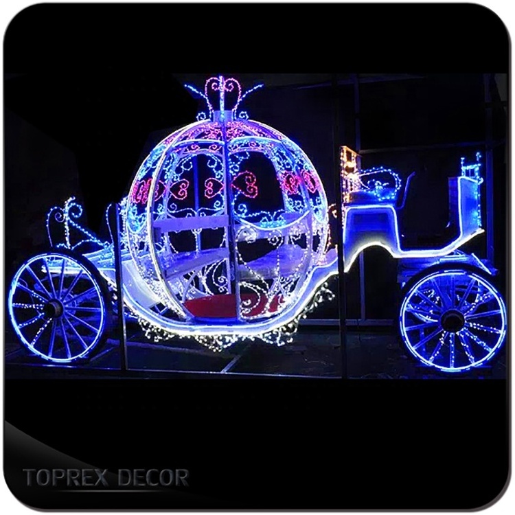 New product Christmas horse lighted outdoor christmas decoration horse carriage