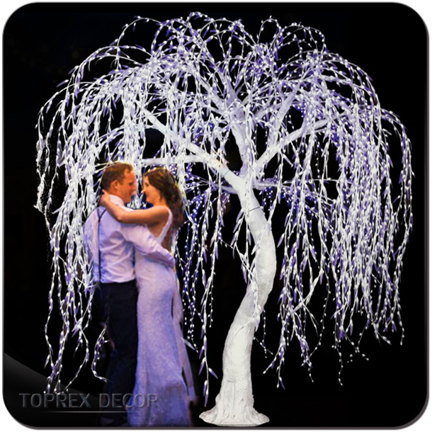 Toprex custom 3.5m white artificial led lighted willow tree branches