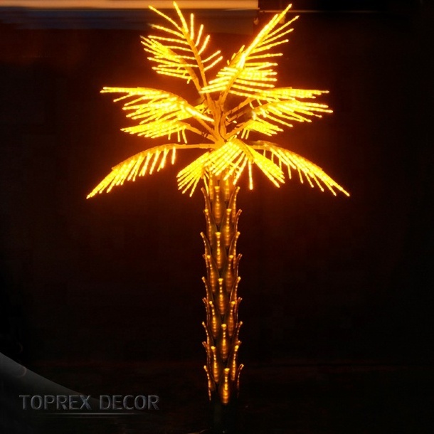 Outdoor lighted coconut artificial frame commercial landscape luminaire led christmas garden decorative lighting tree palm light