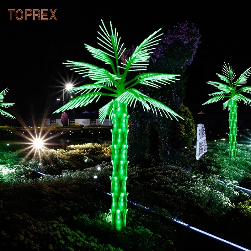 Christmas decoration palmiers lumineux fake led lighted outdoor palm tree