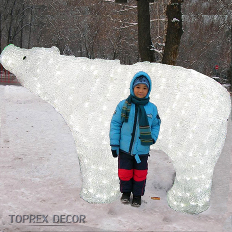 Christmas decoration acrylic polar bear christmas outdoor lighted decorations