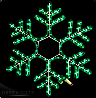 Outdoor Waterproof Luces Navidad Hanging Lighted Neon Sign Street Other Decorative Pink 2D Christmas Snowflake Light