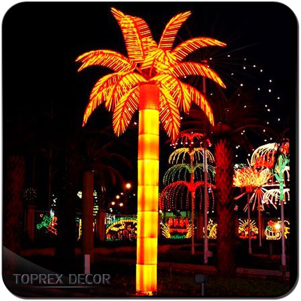 Outdoor led tree lights led lighted palm trees string lights