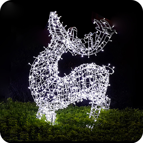 Large christmas decorations outdoor led lighted reindeer