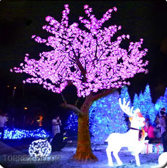 Decorative lighting Artificial Plant Led Lighted Blossom Cherry Tree centerpiece for Christmas Decoration by Manufacturer