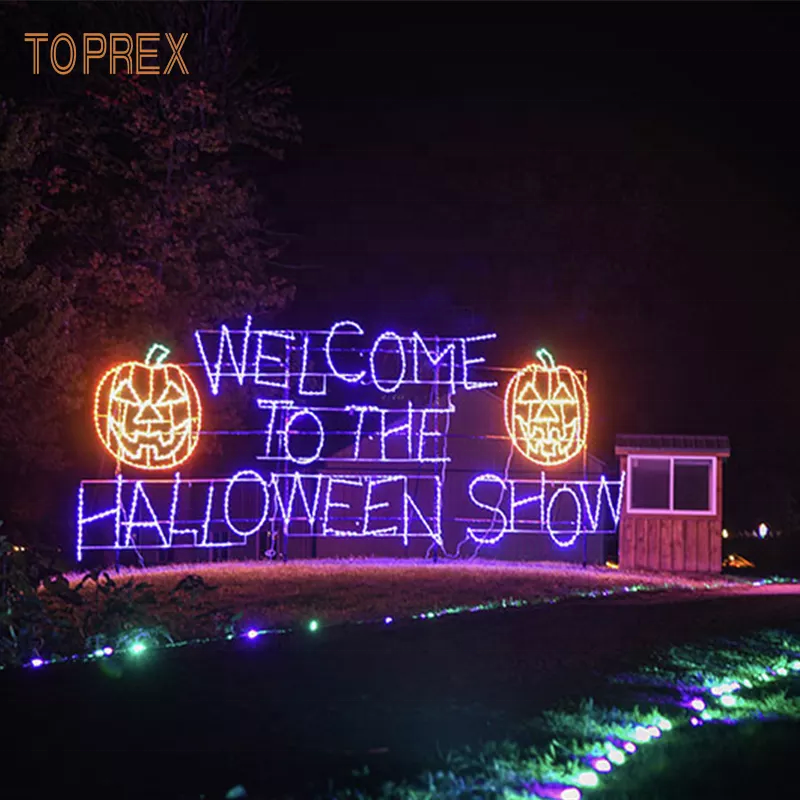 Factory Hot Sale Customizable Engineering Landscape Outdoor Waterproof Motif Led Lights Halloween Decorations Outdoor Light