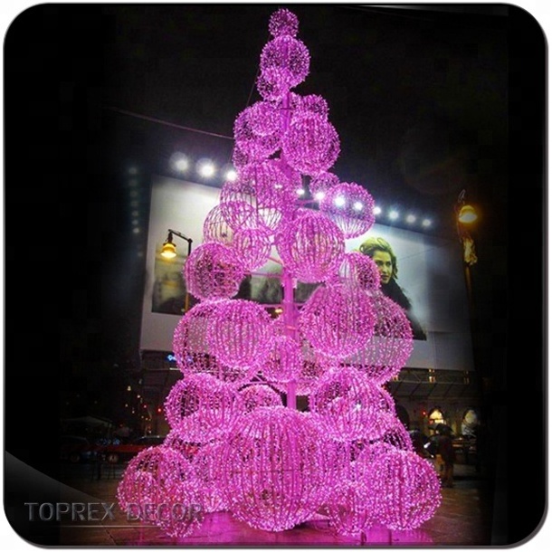 Toprex decor waterproof giant LED ball tree 3d led outdoor christmas decoration