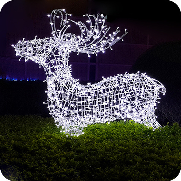 Large christmas decorations outdoor led lighted reindeer