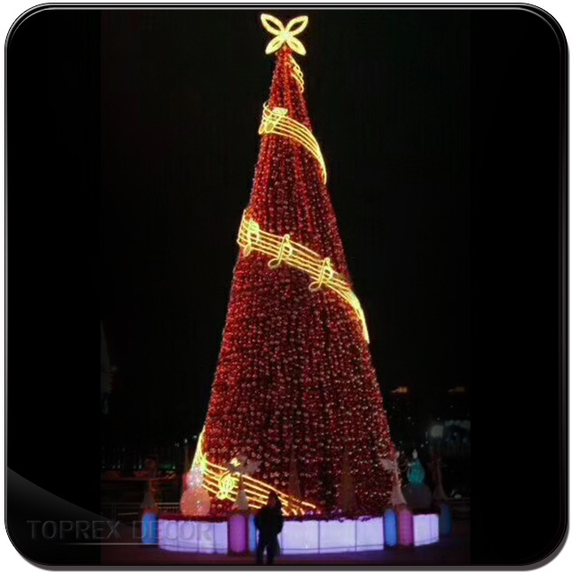 TOPREX outdoor led motif decoration dmx music rgb lighting giant christmas tree