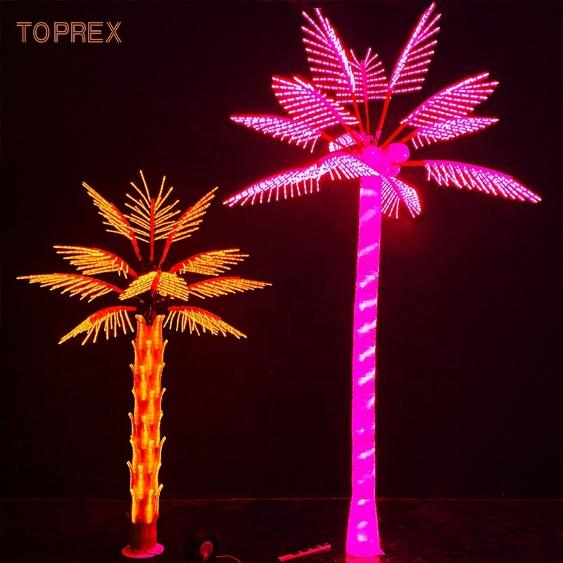 3m Outdoor Landscape LED artificial coconut palm tree plants decorations price beauty uv resistant Lamp for Street Park Displays