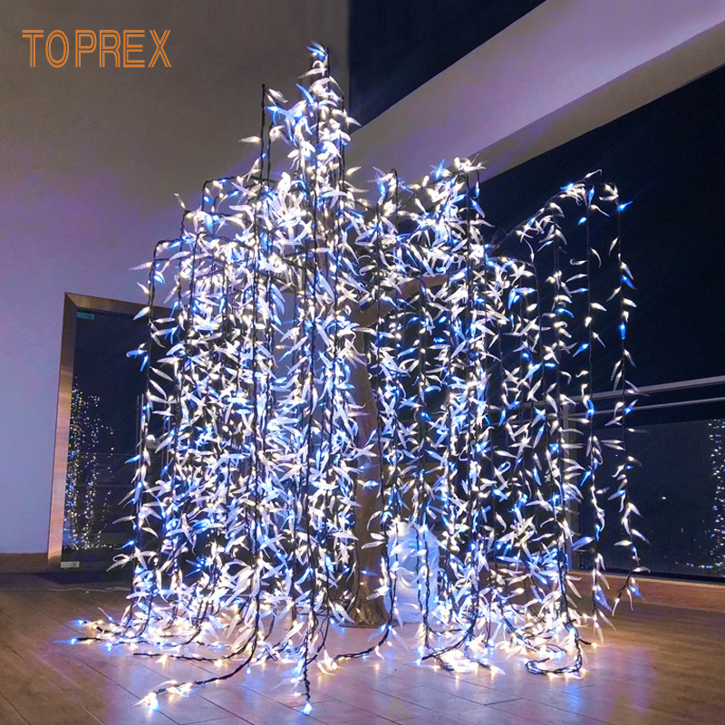 Toprex custom 3.5m white artificial led lighted willow tree branches