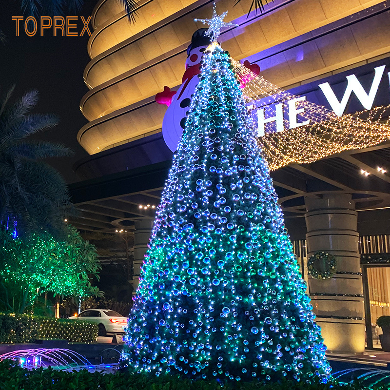 TOPREX outdoor led motif decoration dmx music rgb lighting giant christmas tree