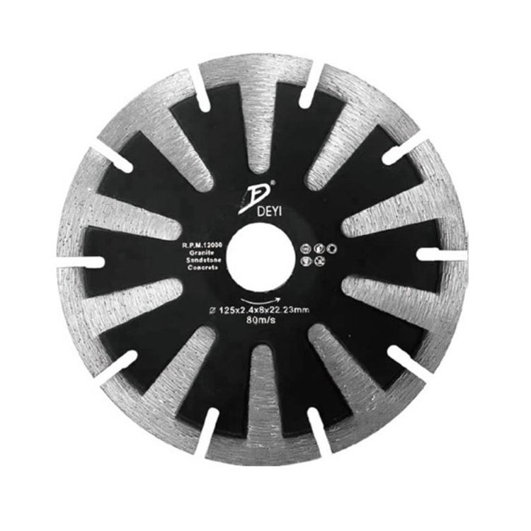 Tacar T Teeth Segment Curved Concave Sintered Diamond Saw Blade for Granite Concrete Sandstone