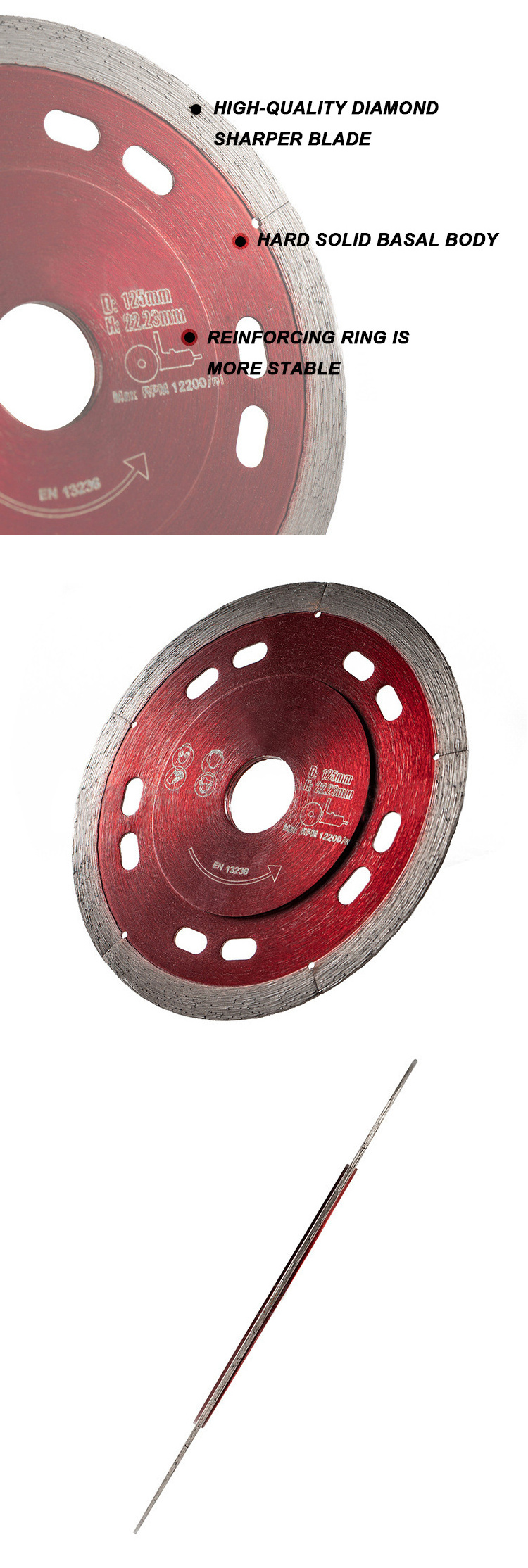 125mm Diamond saw blade laser wire cutting hot pressing marble granite stone cutting blade