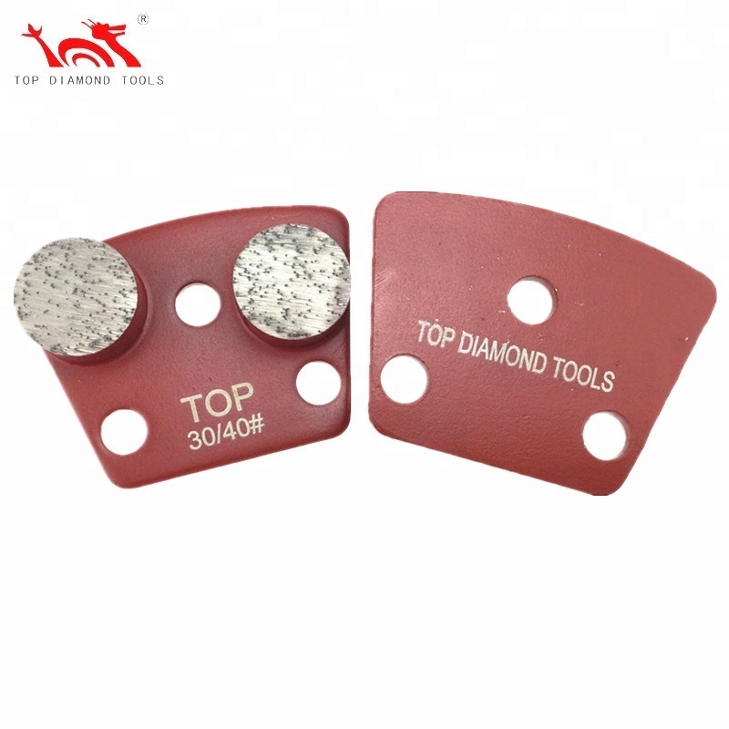 Trapezoid Magnetic Diamond floor Grinding plate with Double Bar Segments