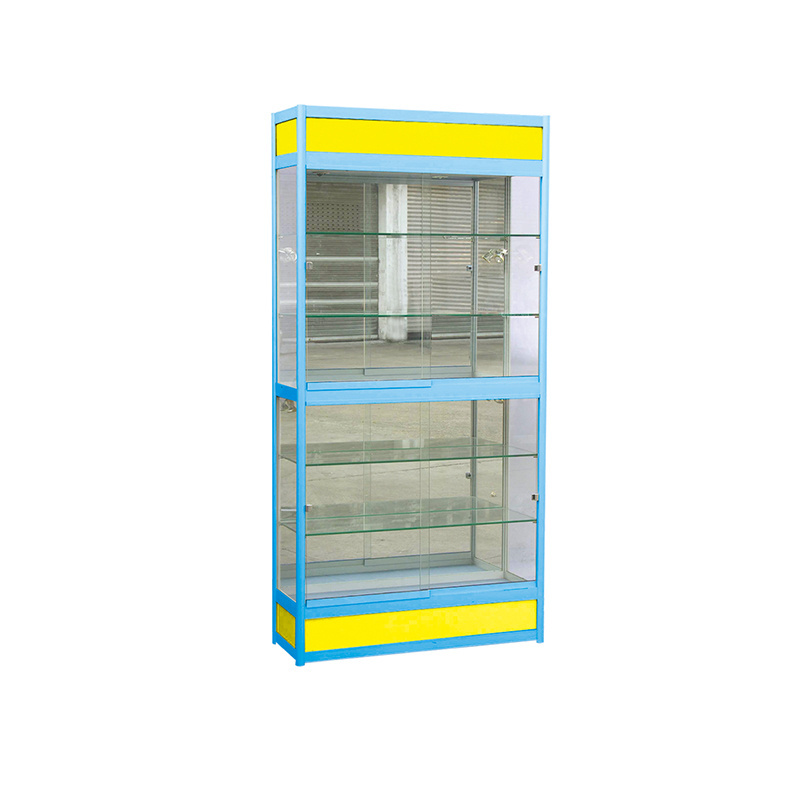 customized Glass display cabinet /used glass showcases and display cases