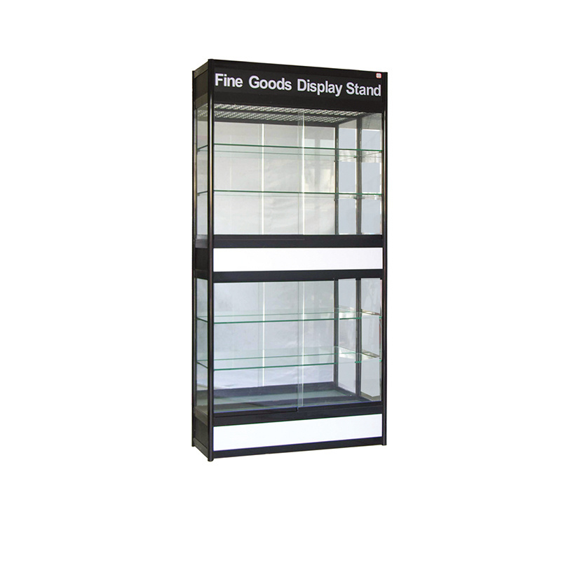 customized Glass display cabinet /used glass showcases and display cases