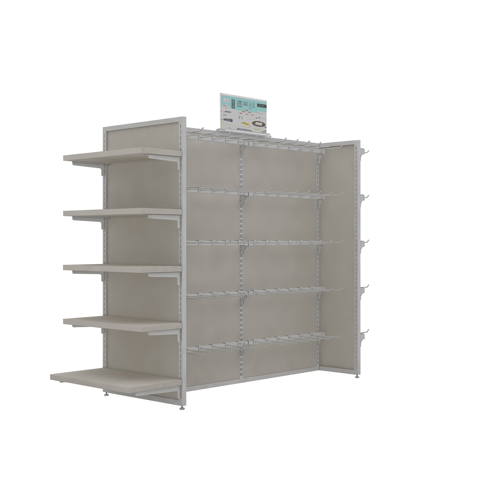 wooden and metal shop fitting gifts display shelf / foods supermarket wood shelf shop racks with custom