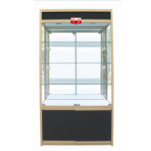 customized Glass display cabinet /used glass showcases and display cases