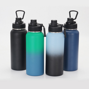 2024 New Arrival Hydroflask Wide Mouth Water Bottle With Straw 32 oz Vacuum 304 Stainless Steel Double Wall Outdoor Sports