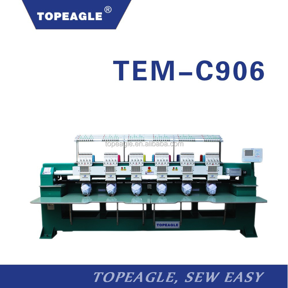 TOPEAGLE TEM-C906 6 head 9 needle tajima embroidery machine price