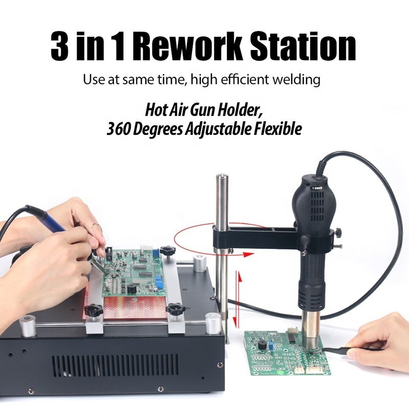 853AAA+ 3 in 1 LCD soldering welding equipment BGA rework station