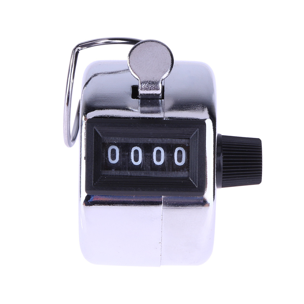 Hot sale 4 Digit Number Metal Mechanical Counter Hand Tally Click Counter