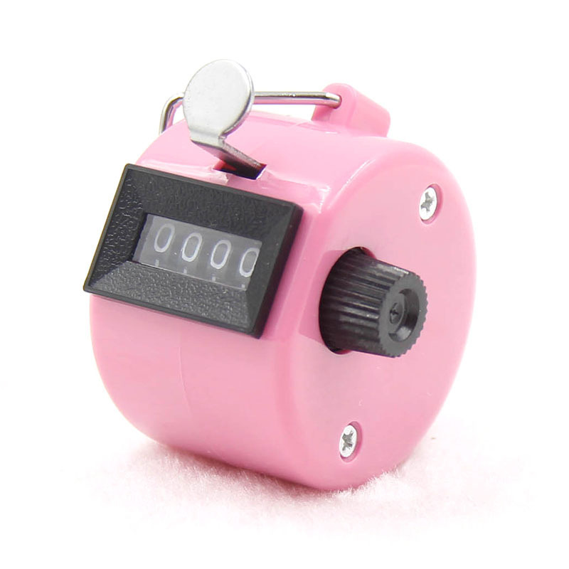 4 Digit Number Counters Hand Finger Display Manual Counting Colored plastic shell  Mechanical Clicker