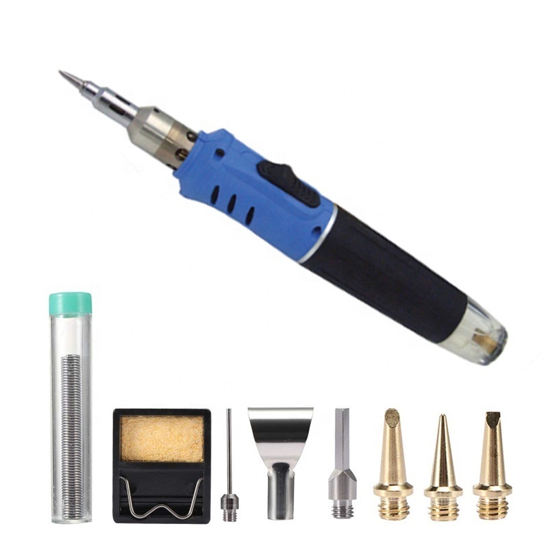 Butane Soldering Iron Torch  Multipurpose Solder Station Kit with Adjustable Temperature 6pcs Soldering Iron Tips