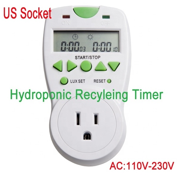 Hydroponics  120V 15A Multifunctional Infinite Cycle Programmable Digital Timer Outlet Switch  CT-1 Short Cycle Timer