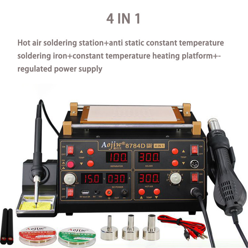 4 in 1 LCD Digital Hot Air Iron Separator Best Soldering Station