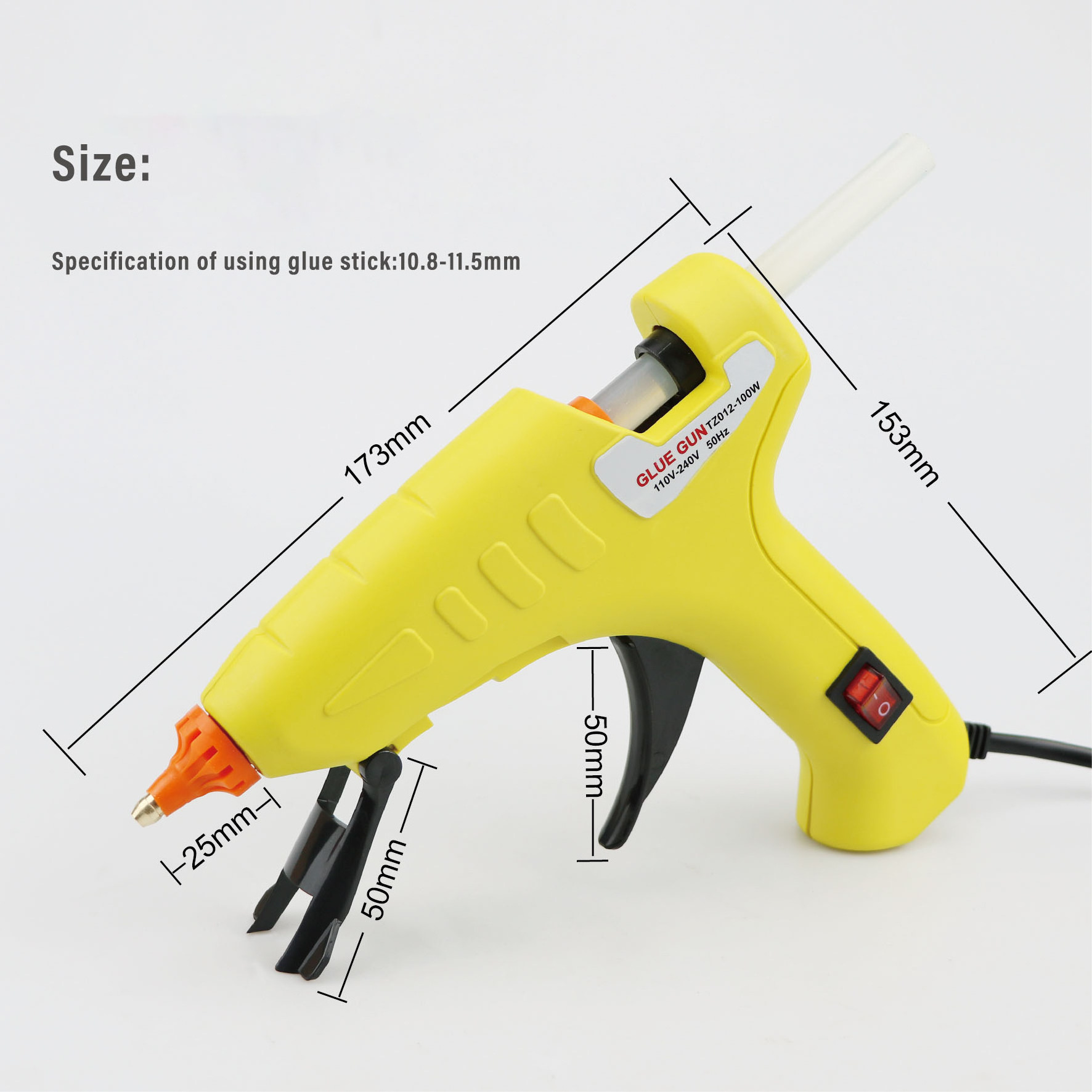 100W Color Industrial hot glue gun for Crafts School Home Repair DIY Hand Tools easy to use with Drip Control