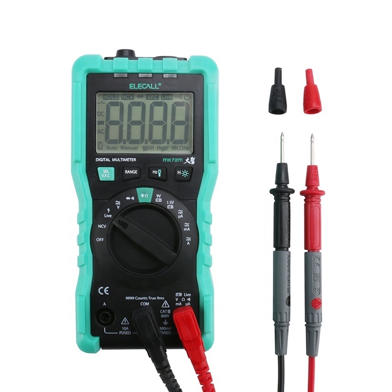 ELECALL MK72M multimeter test digital true RMS multi-function resistance capacitor tester multimetro with cable probes