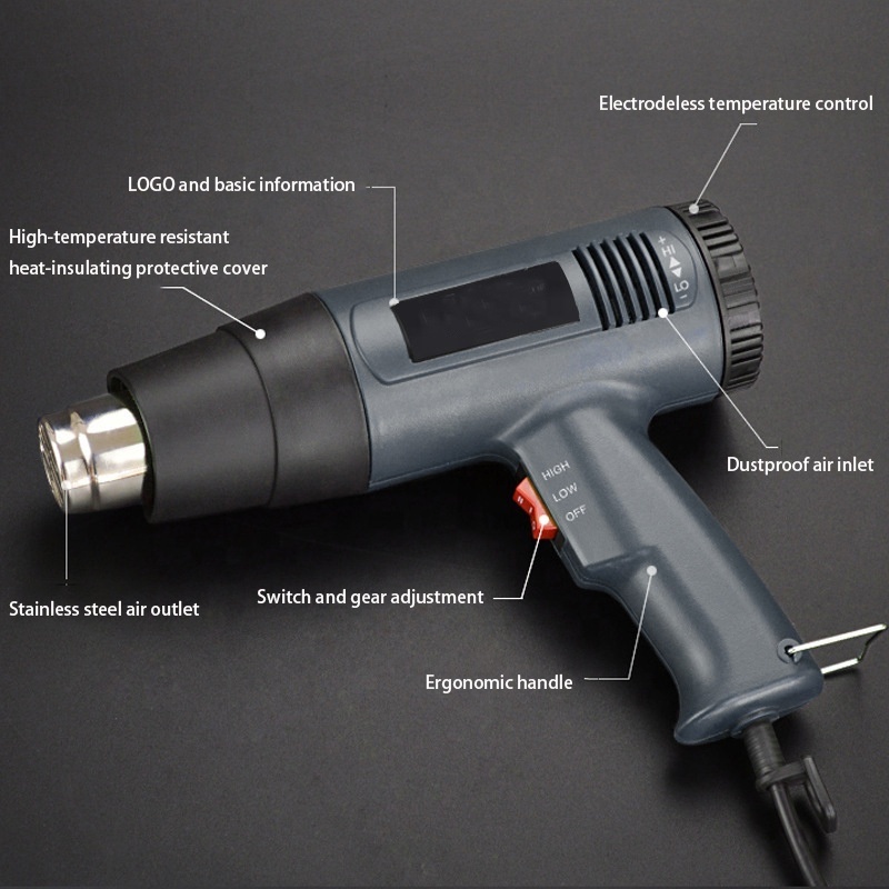 2000W Temperature EU plug Industrial Hot Air Heat gun  for mobile repair