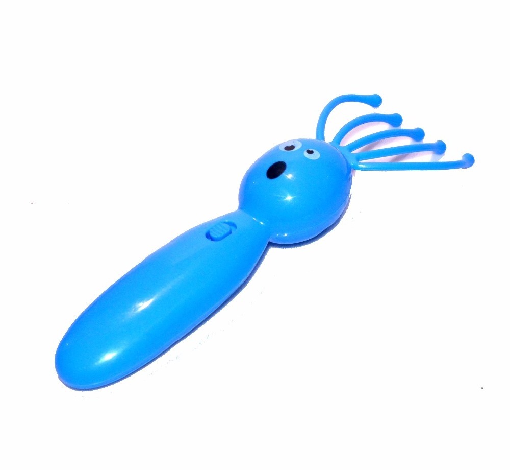 2016 New Hot Head Plastic Octopus Massager Cute Octopus Facial Massager battery operated handheld massager