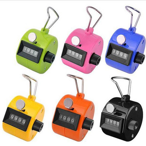 4 Digit Number Counters Hand Finger Display Manual Counting Colored plastic shell  Mechanical Clicker