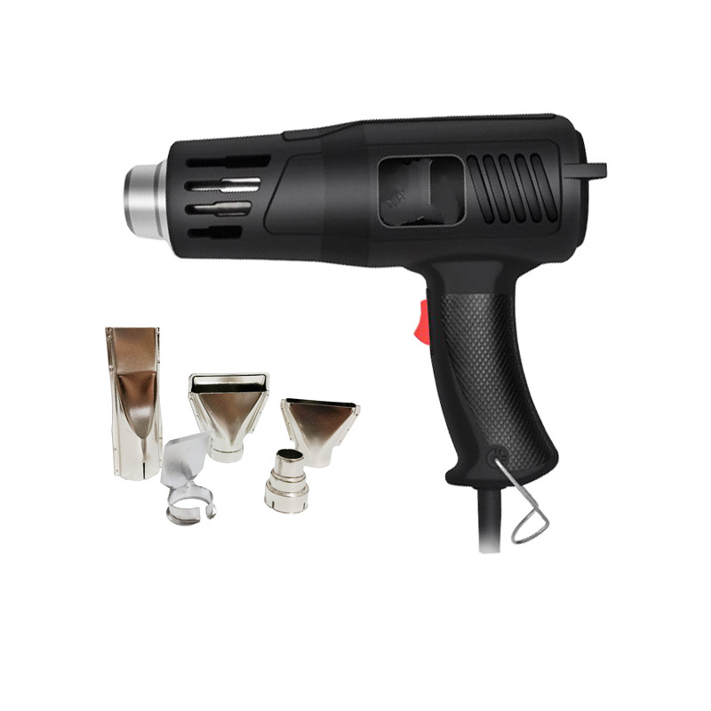 High quality 2000W  adjustable temperature hot air gun US  Industrial hot air gun with 5 Tips Nozzles