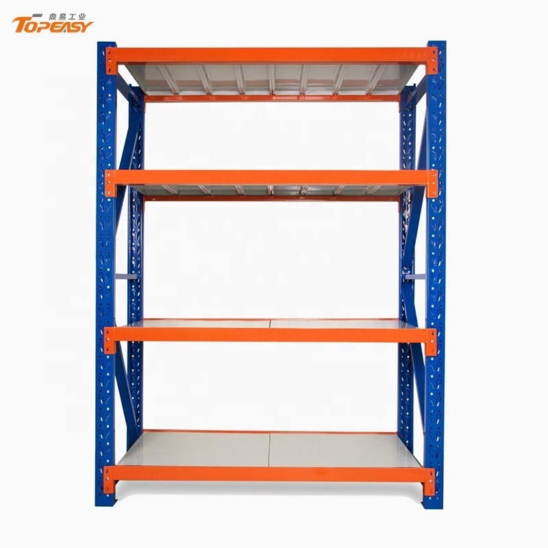 Topeasy middle duty boltless metal long span warehouse stacking racks shelves