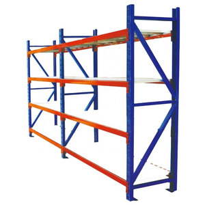 Middle duty stacking racks estanterias metalicas usadas 4-shelf shelving unit