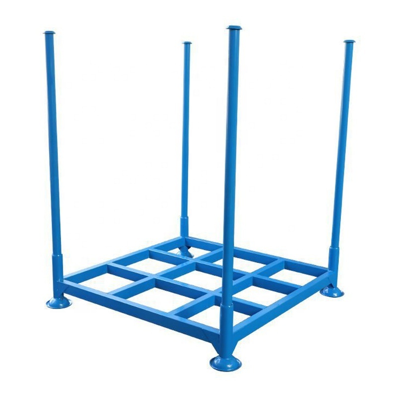 Heavy duty sheet metal warehouse stacking rack pallet for industry