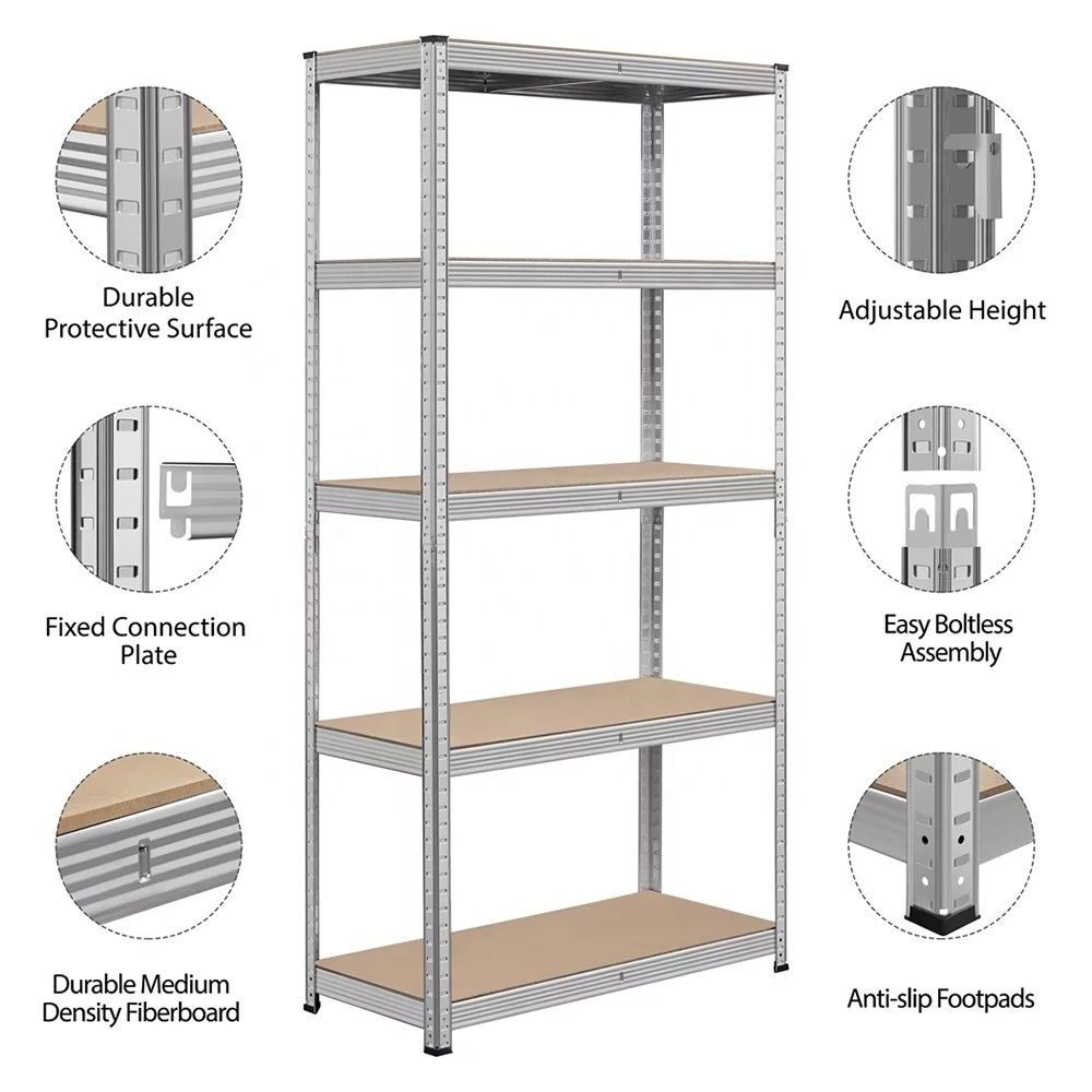 Topeasy Industry slotted angle steel light duty rack stacking storage shelves for small warehouse