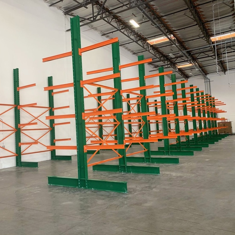 Heavy duty single and double side warehouse storage arm rack meca cantilever racking system