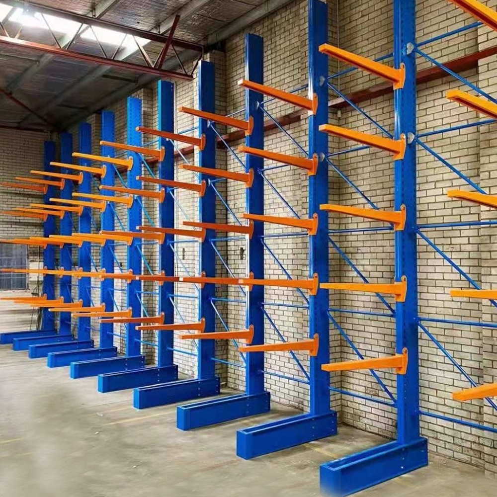 Heavy duty single and double side warehouse storage arm rack meca cantilever racking system