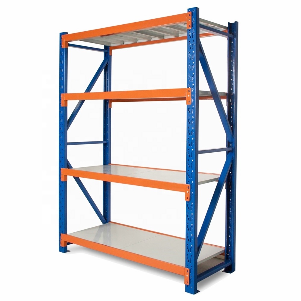 Heavy duty height adjustable industrial warehouse shelving metal storage shelf racks system