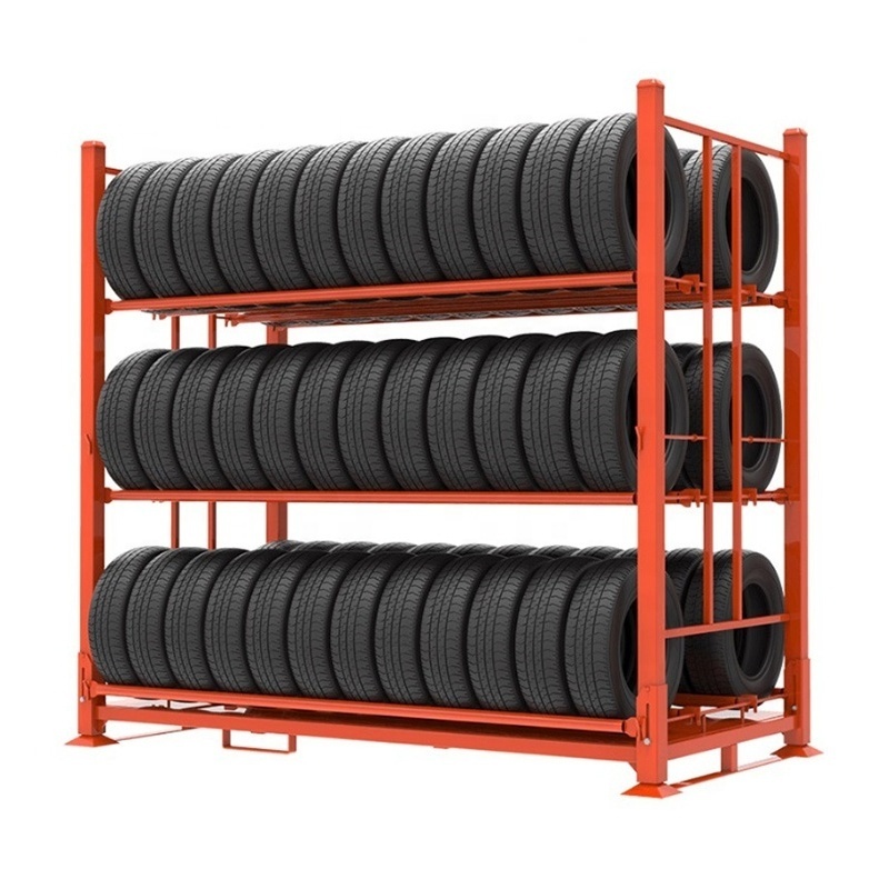 Topeasy stackable 3-4 layers heavy duty wheel and tire storage rack