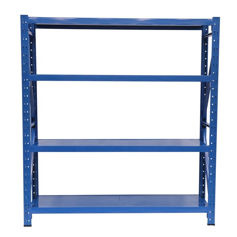 Chinese 4 tier boltless bulk storage shelves shelf shelving unit with steel decking