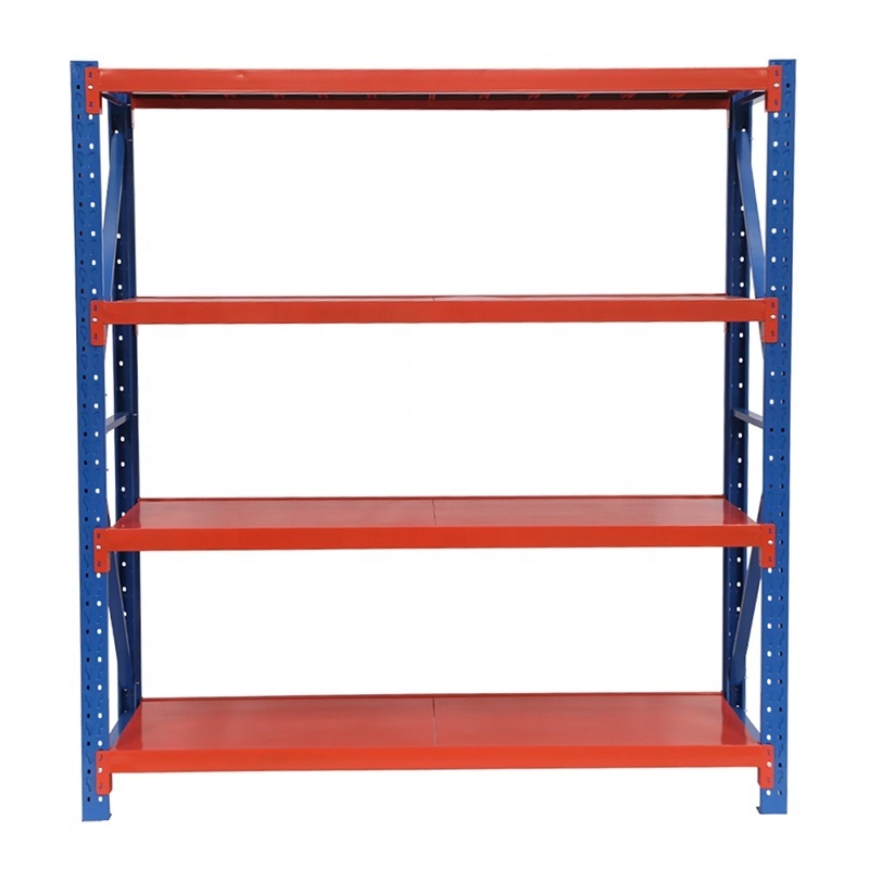 Chinese 4 tier boltless bulk storage shelves shelf shelving unit with steel decking